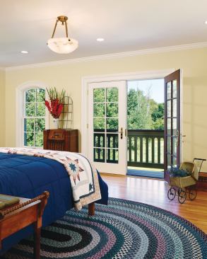 The guest suite above the garage. The judges felt the home was sensitively done. Of the garage addition, one said, "So many rooms above a garage look like rooms above a garage; this looks like a carriage house." 