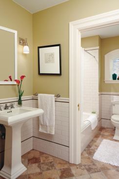 The new bathroom above the garage. 