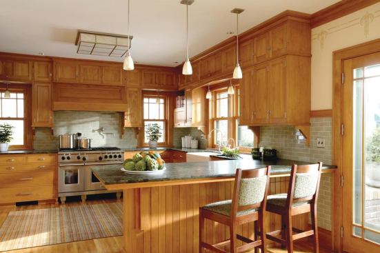 The historic language of the existing house inspired the scale, size, and proportions of the addition as well as the character of the finishes. By adding on to the back of the house and switching the locations of the dining and family rooms, the designers were able to elevate the status of the kitchen.