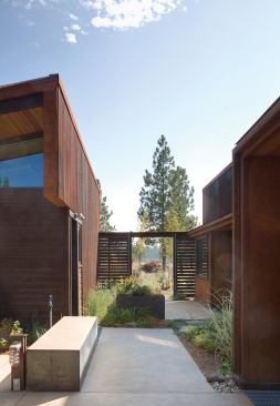 The master bedroom has its own intimate courtyard.