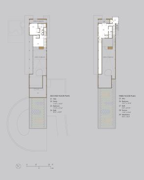 Second- and third-floor plans.