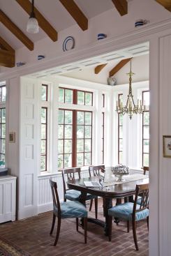 The new breakfast room provides a gracious place for casual dining.