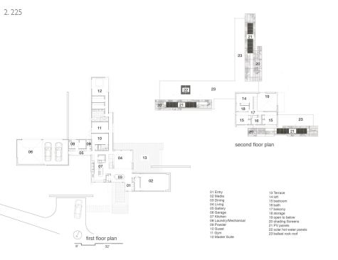 The first- and second-floor plans.

