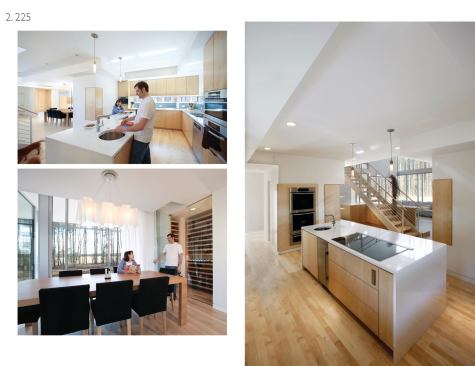 Views of the kitchen and dining areas.

