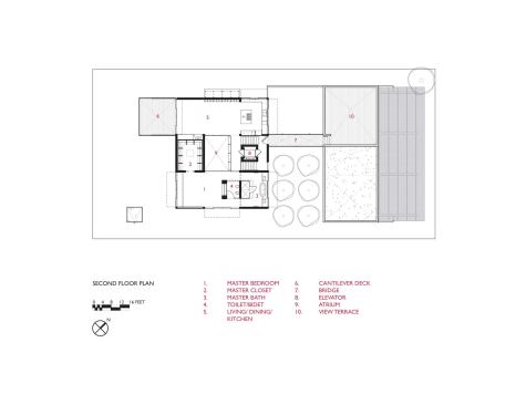 The home's second floor plan.