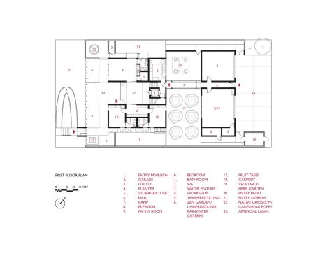 The home's first floor plan.
