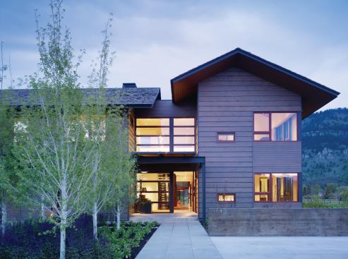 Peaks View Residence, Jackson, Wyo. - Front Entry

Merit Award - Custom Home / More Than 5,000 Square Feet

Entrant/Architect: Carney Logan Burke Architects, Jackson, Wyo.

Builder: Dembergh Construction, Wilson, Wyo.

Landscape architect: Hershberger Design, Jackson

Living space: 6,700 square feet

Site: 3 acres

Construction cost: Withheld

Photographer: Matthew Millman.



The Peaks View residence's two gabled roofs come together at a 90-degree angle.