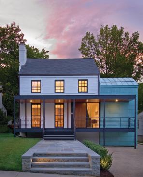 Peterson's own updated colonial was designed by D.C. architect Robert M. Gurney.