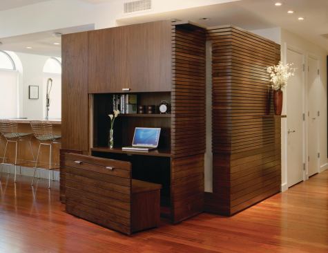 The main cube hides a deck and bench.