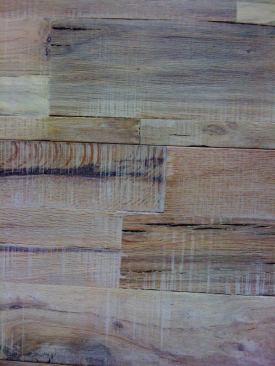 Looking for an unusual flooring option? The manufacturer offers a variety of engineered and solid wood flooring made from either salvage lumber, fallen trees, or plantation-grown trees. This Reclaimed Mayan oak product features a 4-millimeter-thick wood top layer and comes in 12- and 24-inch widths. 
www.trescaflooring.com.