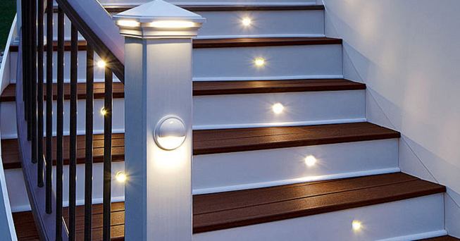 Trex. The new Trex Deck Lighting system includes post cap, rail, riser, and deck lights to add a warm glow to outdoor living spaces. Designed for easy installation or retrofit, the system is compatible with all Trex post sleeves as well as many other types of railing. The deck lights are easily installed in deck boards using a 1-inch Forstner bit. A timer and keychain remote control make the system easy to operate. The low-voltage LED lights use 75% less energy than incandescent deck lightning, and each lighting option operates for up to 40,000 hours of life. www.trex.com. –L.H.