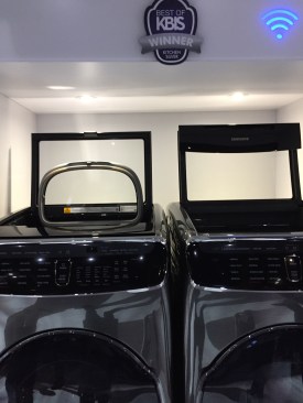 Taking home a Kitchen Silver award from Best of KBIS this year is Samsung’s FlexWash and FlexDry washer/dryer combo.
