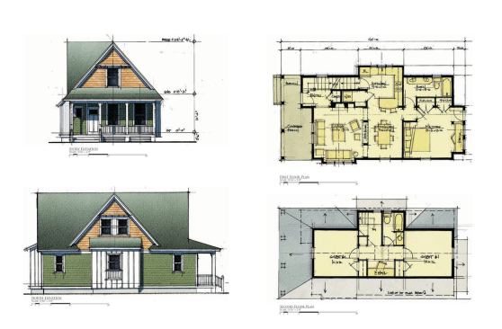 Alternate elevations and floor plans.