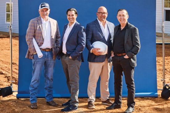 From left, United Homes Group CEO and chairman Michael Nieri, chief financial officer Keith Feldman, president Jack Micenko, and chief administrative officer Tom O'Grady.