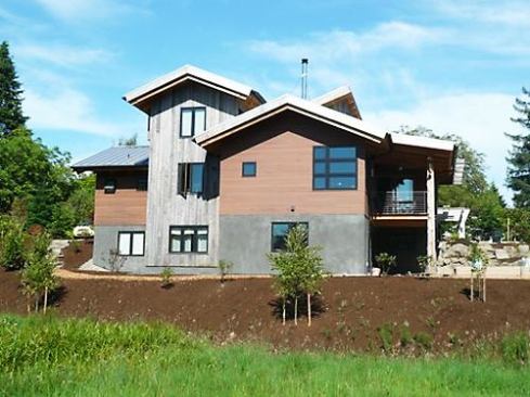 The house's rear view.