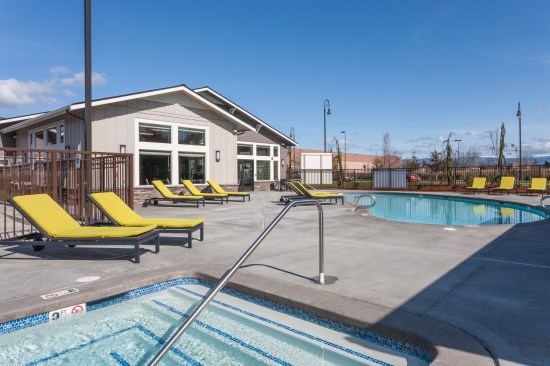 Recreational amenities include a pool and spa.