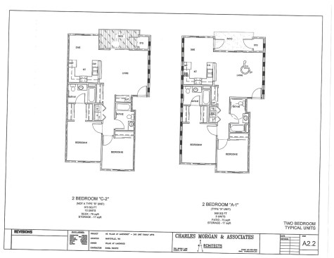 Typical two-bedroom units.