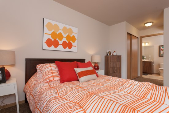 The one- to three-bedroom apartments average about 1,000 square feet.