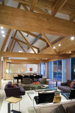 Tall ceilings and two-story spaces encourage stack effect ventilation. 