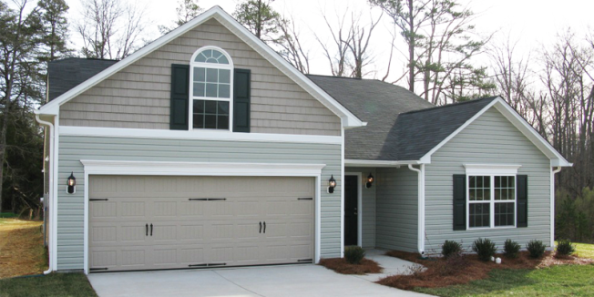 The builder's low price points attract young buyers. This home near Greensboro, N.C., starts at $109,000.