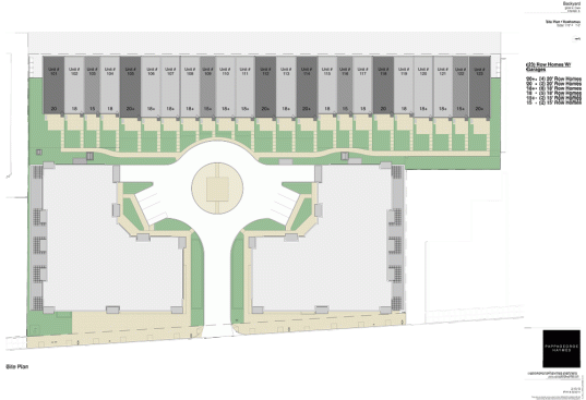 There are 23 townhomes, with backyards that range from 200 to 1,700 square feet.