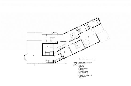 The second floor plan before renovation.
