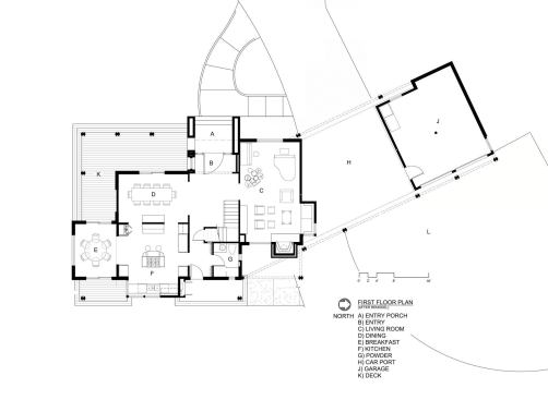 The first floor plan after renovation.