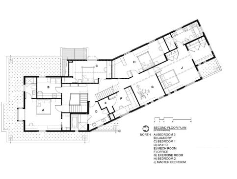 The second floor plan after renovation.