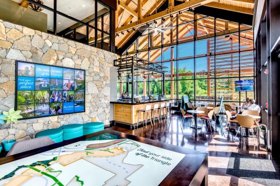 The clubhouse at Wendell Falls