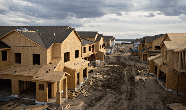 Excessive building in the Bakken shale bed region symbolizes the impact of the global energy glut.