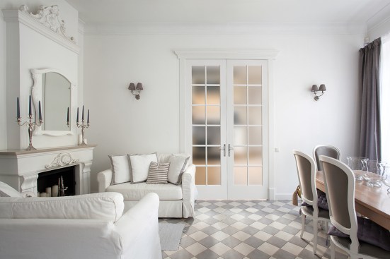Classic door designs like a traditional French 10-lite door honor the timeless look of the Classic Revival trend.