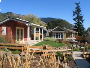 Construction specs exceed code standards. Walls include extra insulation for sound attenuation and energy efficiency. Landscaping is designed for minimal water usage.