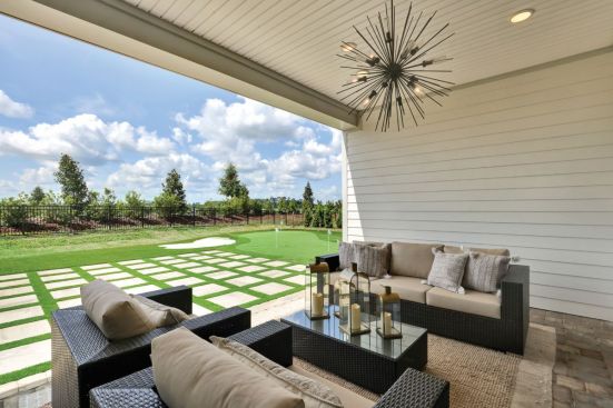 In Reverie at Silverleaf, the Cooper floor plan features ample outdoor living space to soak up Florida's sunny weather.