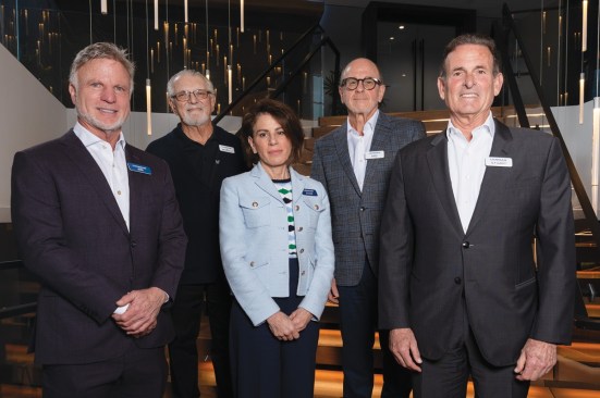 From left to right: Jon Jaffe, co-CEO and president; Marshall Ames, chairman of the Lennar Foundation; Diane Bessette, chief financial officer; Fred Rothman, chief operating officer; Stuart Miller, executive chairman and co-CEO.