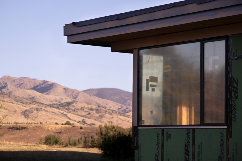 A mountain home designed by bldg.collective and built by Builtwell, now under construction near Boulder, Colo. Photo courtesy of Marvin.