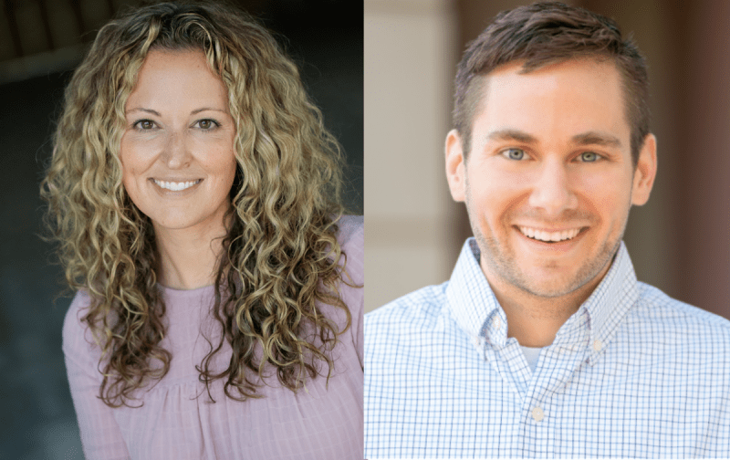 Rebecca McAdoo (left), Jake Kaplan (right)