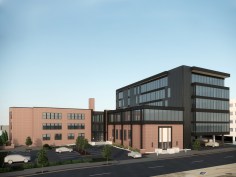 A rendering of the proposed corporate headquarters for The Fischer Group in Covington, Kentucky.